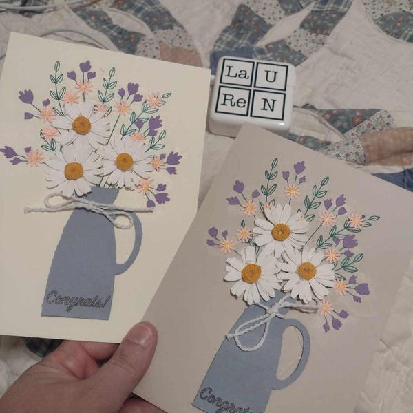 3D Flower Card, Daisy Greeting Card SVG Template for Cricut and ...