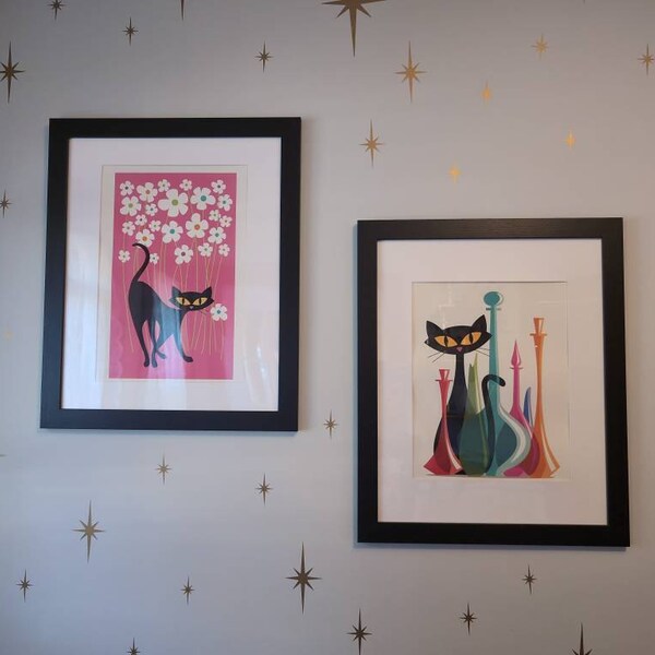 Mid Century Modern Kitchen Wall Art Print, Retro Coffee Pots ...
