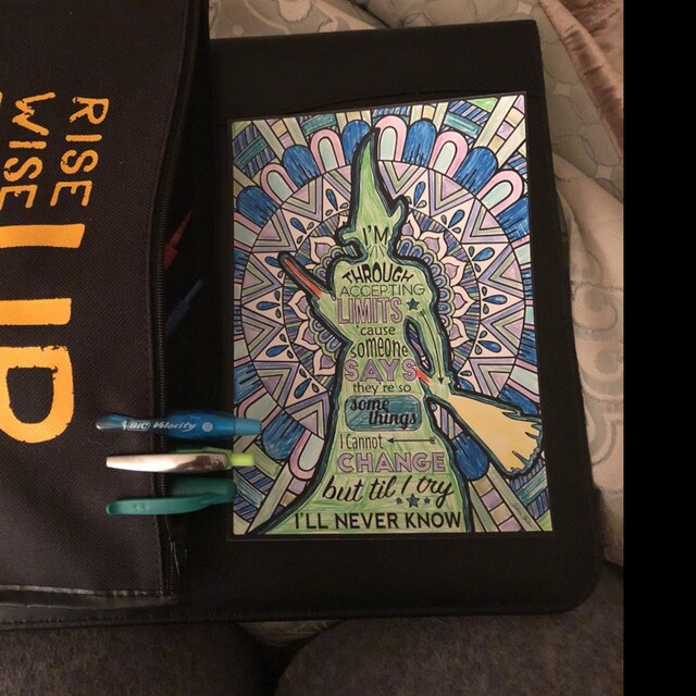 Wicked Coloring Set of 4 Broadway Coloring Card Musical | Etsy