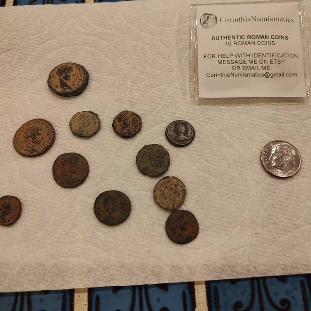 Bulk Lot 10 Roman Coins|quality|roman Empire Artifact (100