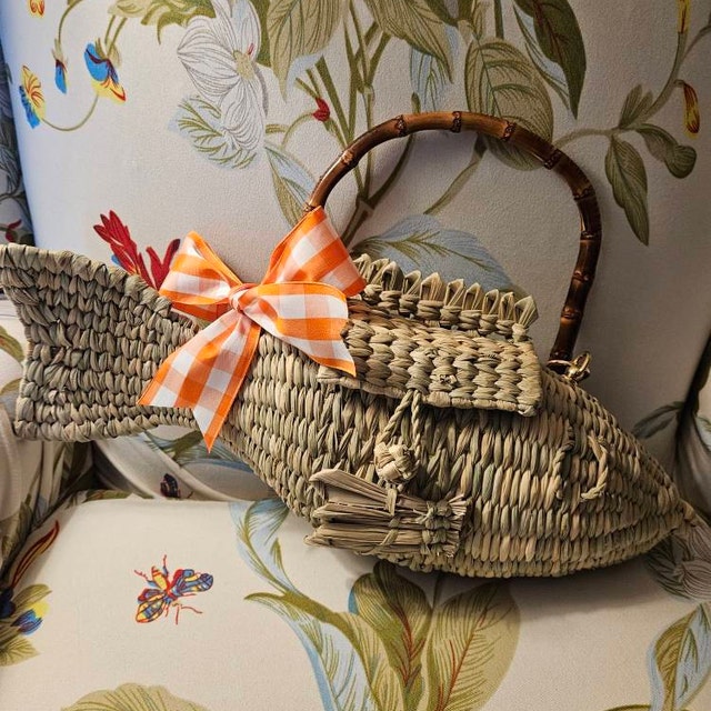 ROLAROLA★大人気★RATTAN RIBBON BASKET BAG rolarola - Ribbon Rattan Basket Hand Bag | YesStyle