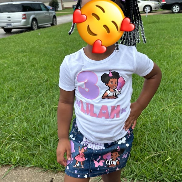 Custom Happy Birthday Top Skirt Tall Waistband