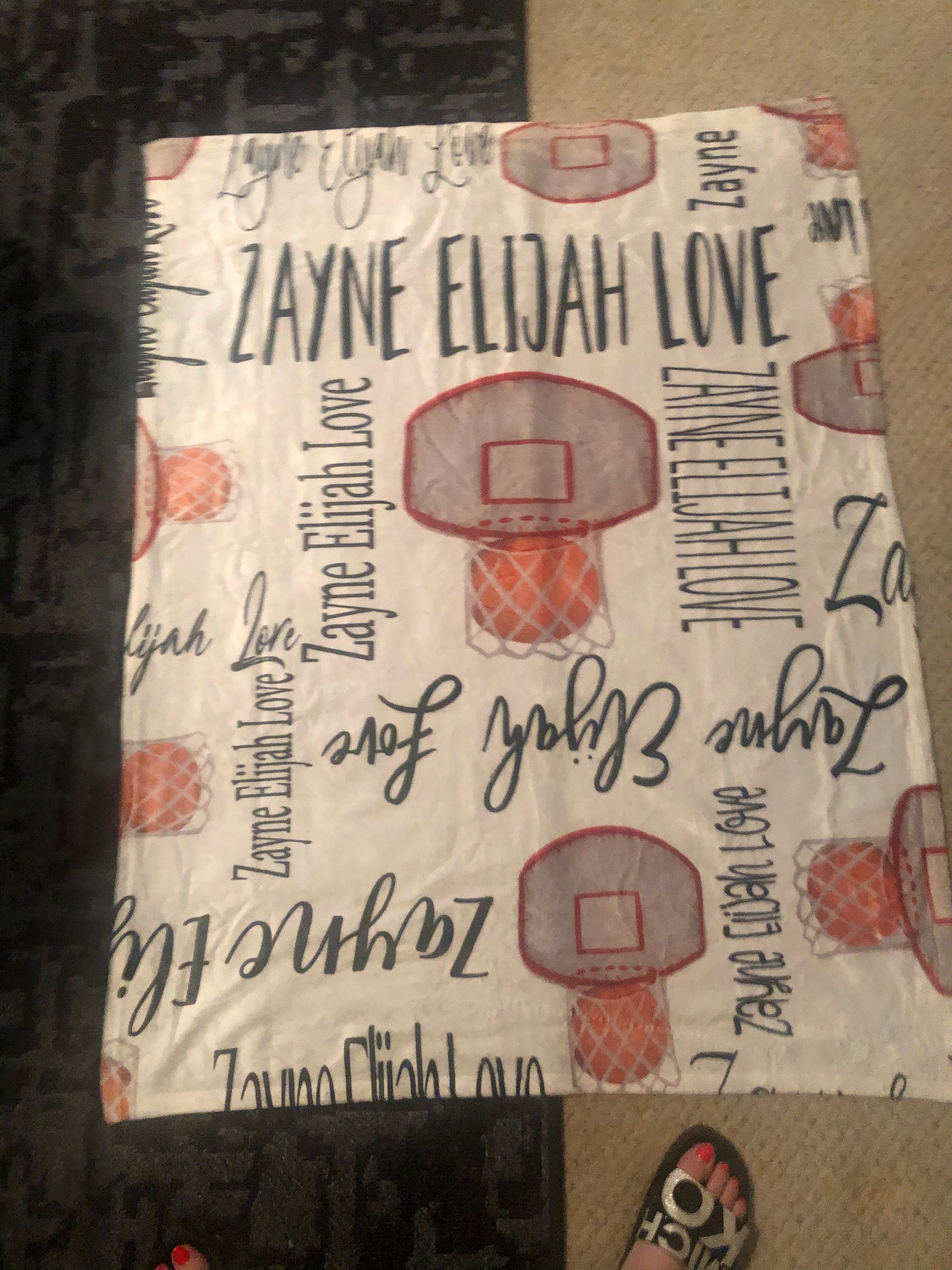 Basketball Baby Blankets, Custom Basketball Blanket, Personalized Baby Blanket Boy, New Dad Gift, Sport Baby Shower, Minky Baby Blanket