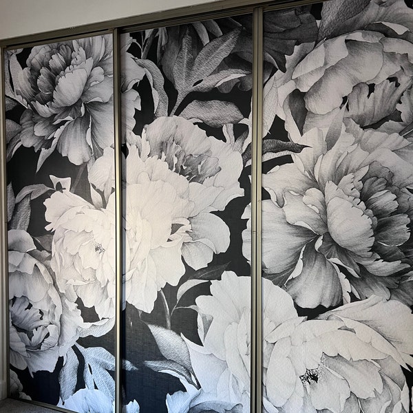 Big Flower Wallpaper Peel And Stick Black And White Peony Wallpaper Big flower wallpaper peel and stick black and white peony wallpaper