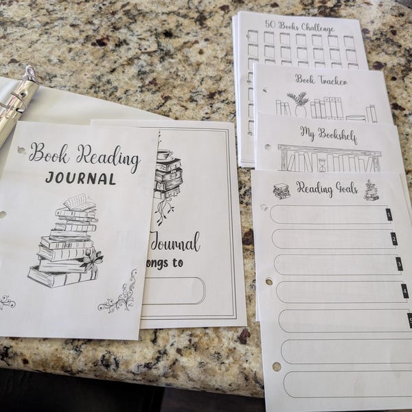 Book Reading Journal Reading Planner Bundle Book Tracker Reading ...