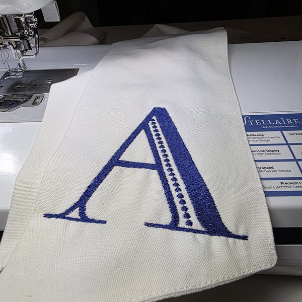 Two-color Block Monogram Embroidery: 3, 3.5 & 4 Inch Sizes #534 DAX - Etsy