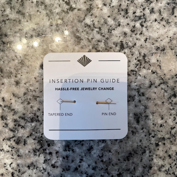 Easy-to-use Titanium Piercing Jewelry Insertion Guiding Pin, Flat Back ...