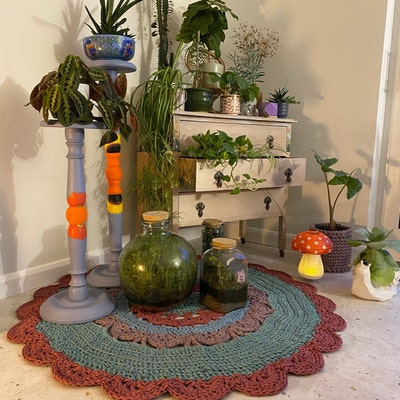 Pattern for Oval Rug, Size of Rug 33x21.6, Small Rug, Crochet Rug ...