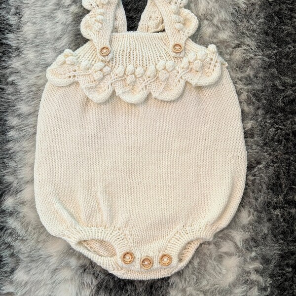 Baby Romper Knitting Pattern, Knitted Body, Knit Bodysuit, Baby Girls ...