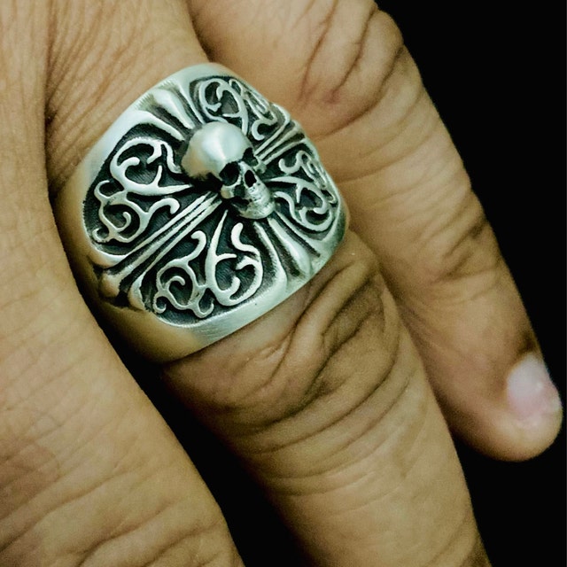 Amazon.com: CEKAMA 925 Sterling Silver Vintage Skull Rings