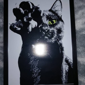 Peeking Black Cat Wall Art Set of 3 Prints UNFRAMED - Etsy