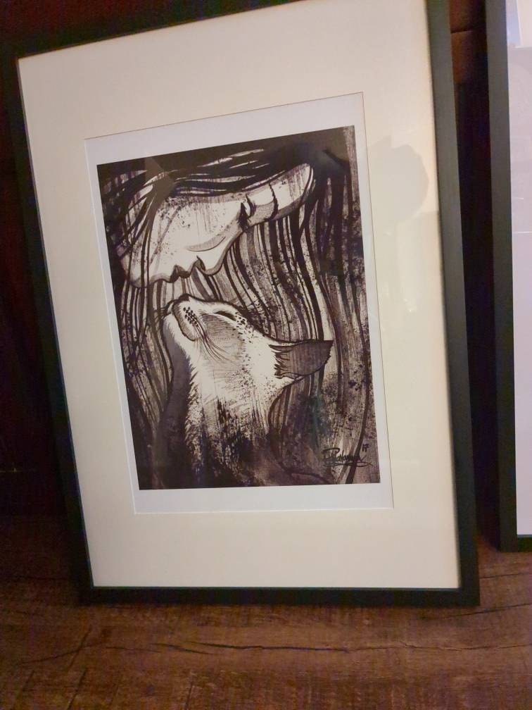 Customer photo of a cat artwork by Raphaël Vavasseur