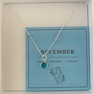 Delicate Birthstone Necklace Dainty 