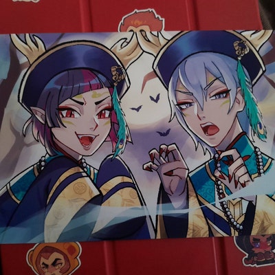 TWISTED WONDERLAND Heartslabyul Riddle Trey Cater Ace Deuce 8.5x11 Art ...