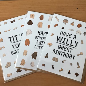 Biglietto Auguri Divertente A5 'Pancake Tits' | Scherzo Per Amica O Fidanzata Con Busta