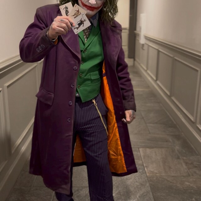 THERE JOKER　ウールコート メンズウールジョーカーコスプレオーバーコート | ヒース・レジャー