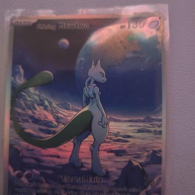 Shining Mewtwo V Ex Gx Vstar Pokemon Custom Card Holographic