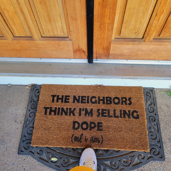 J Cole Neighbors Think I'm Selling Dope The Neighbors Think I’m Selling Dope J. Cole Doormat | J. Cole Rug | J