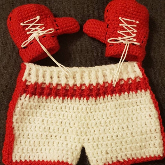 A customer's finished Baby Boxer Crochet Pattern