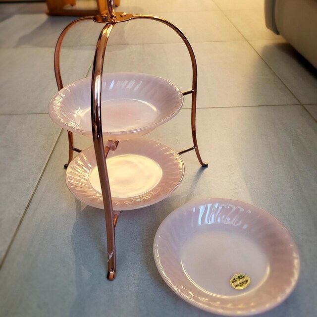 ピンク渦巻きファイヤーキング食器 - Etsy 日本