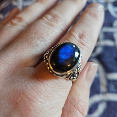 Lapis Lazuli Ring owl Owl Ring Vintage Ring - Etsy