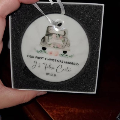 First Christmas Married Ornament Custom Car First Christmas - Etsy