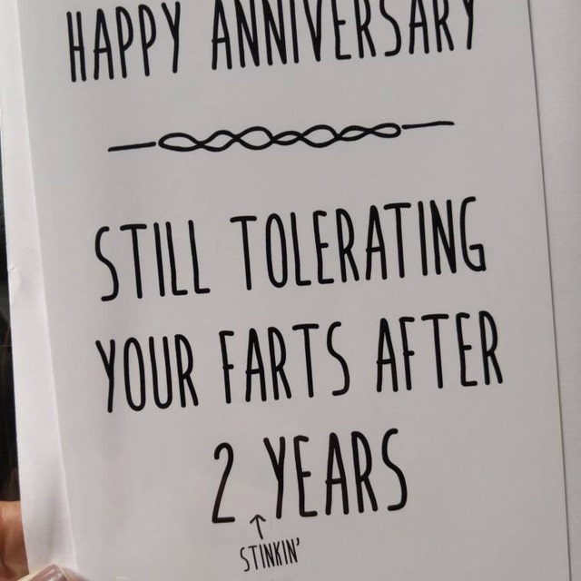 Old English Co. 2nd Wedding Anniversary Card For Husband Wife