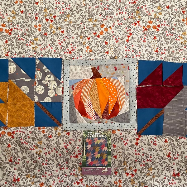 Pumpkin Paper Pieced Autumn Quilt Block Pattern - Etsy