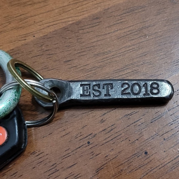 6 Tally Marks Iron Anniversary Key Chain Gift. 6th Anniversary Keychain ...