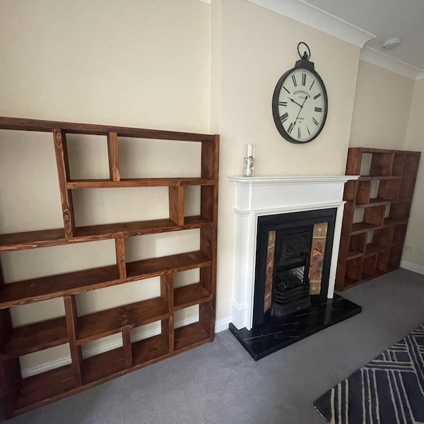 Reclaimed Wood Bookcase / Shelving Unit - Scaffold Furniture- Og - Etsy UK