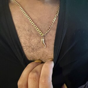 18k Gold Filled Italian Horn Necklace,italian Cornicello