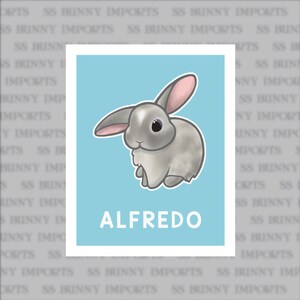 Single Bunny Print Existing Rabbit Breed and Color Custom Rabbit ...