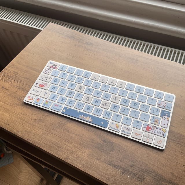 Cute Cat MacBook Keyboard Stickers | Vinyl Key Skin, M1 Chip