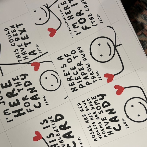 Funny Kids Valentine's Day Cards, Printable Classroom Valentines ...