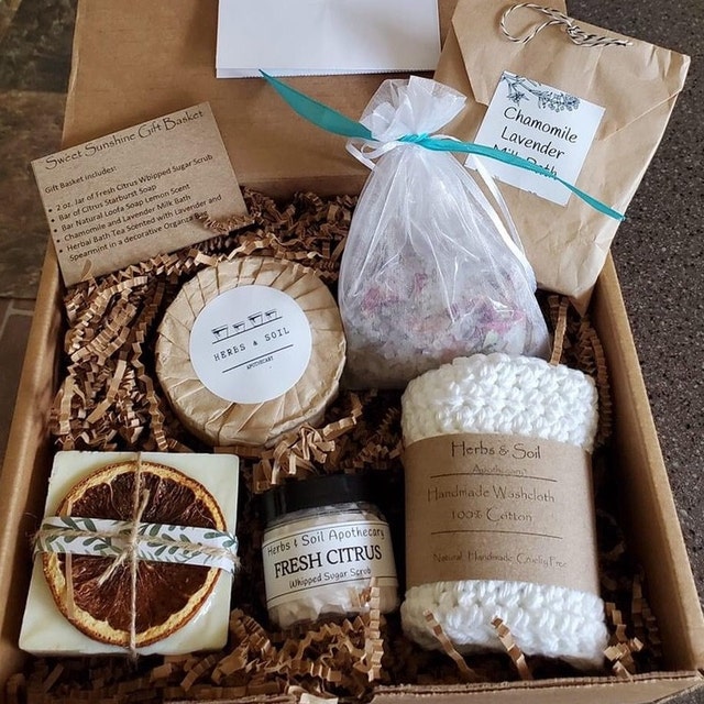 Awaken Skincare Gift Box - Body Butter Scrub Bath Oil Wash Mist