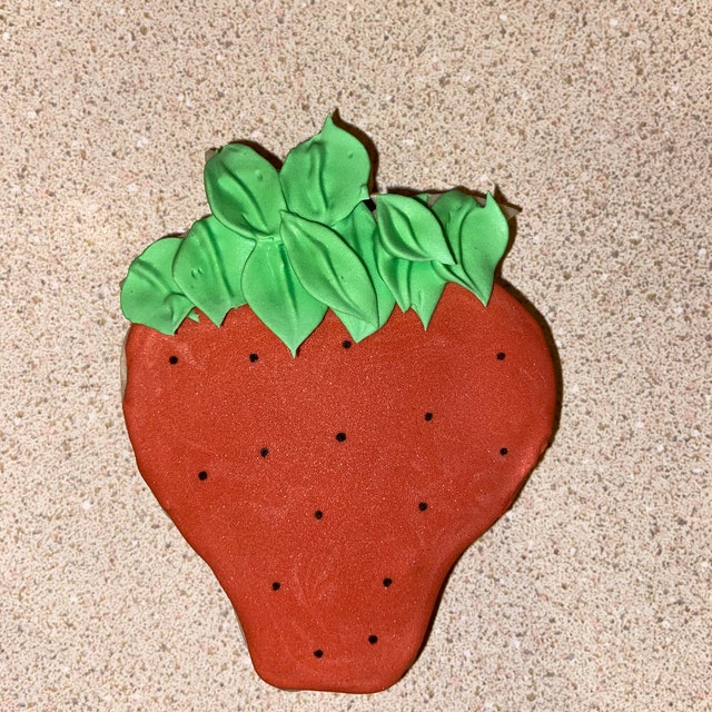Strawberry Cookie Cutter & Carrot Cookie Cutter Designed by the Bluebonnet  Bake Shoppe sketches to Print Below 