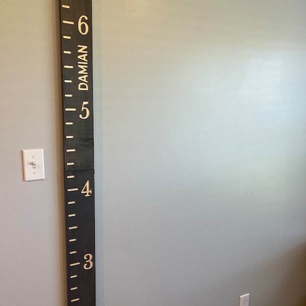 Growth Chart Engraved Wall Ruler - Measure 5 or 6 FT Tall - Etsy Canada