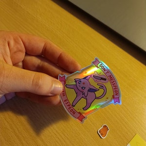 Don't Messpeon With Espeon Holographic Sticker - Etsy Don't Messpeon With Espeon Holographic Sticker - Etsy