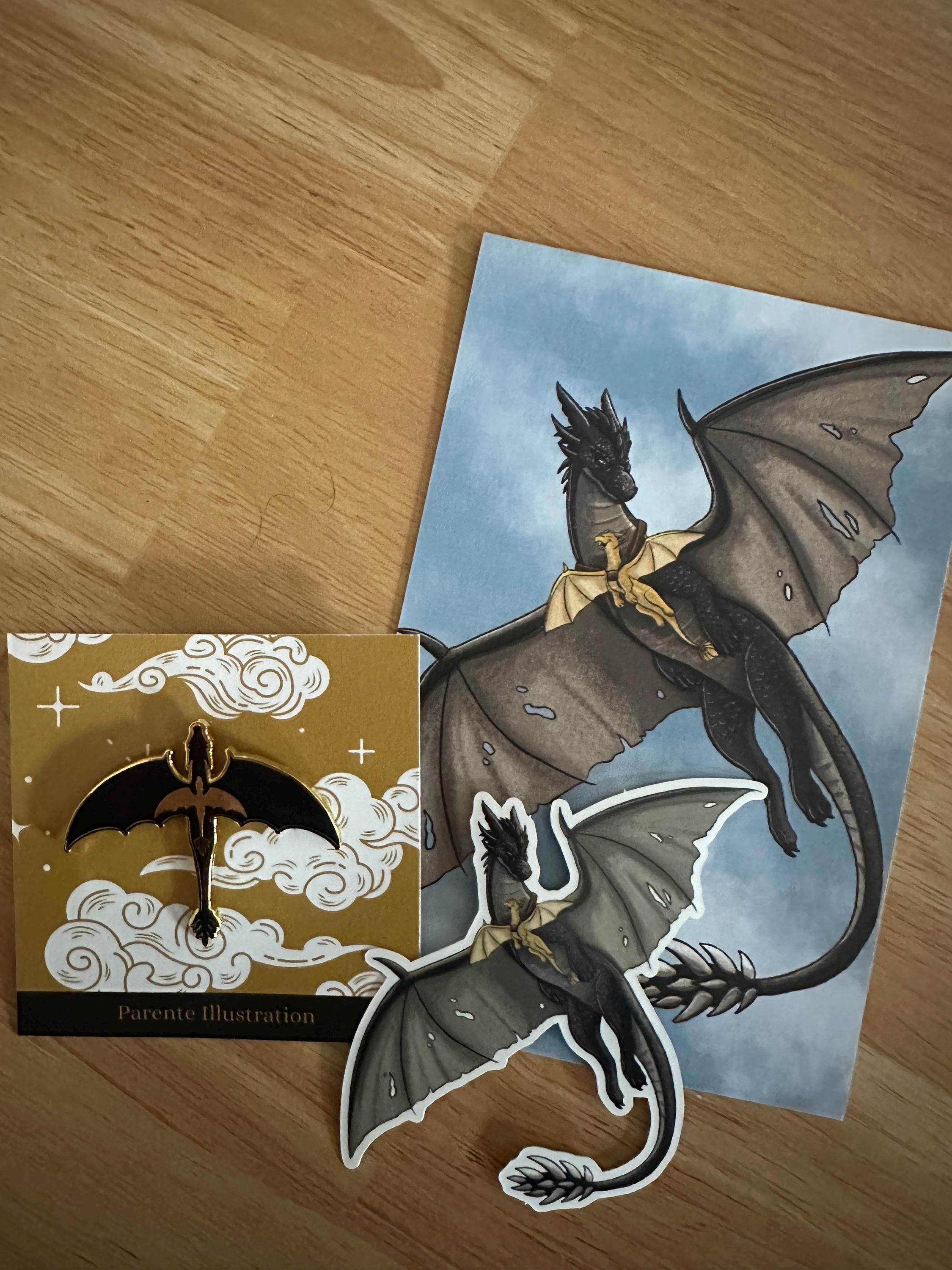 Violet's Tattoo Enamel Pin | Fourth Wing Merchandise | Rebecca Yarros| Bookish Merch | Pins | Tairn and Andarna | Iron Flame | Onyx Storm