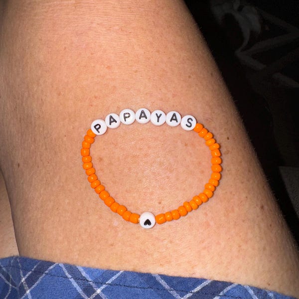 F1 Mclaren Beaded Bracelet - Etsy