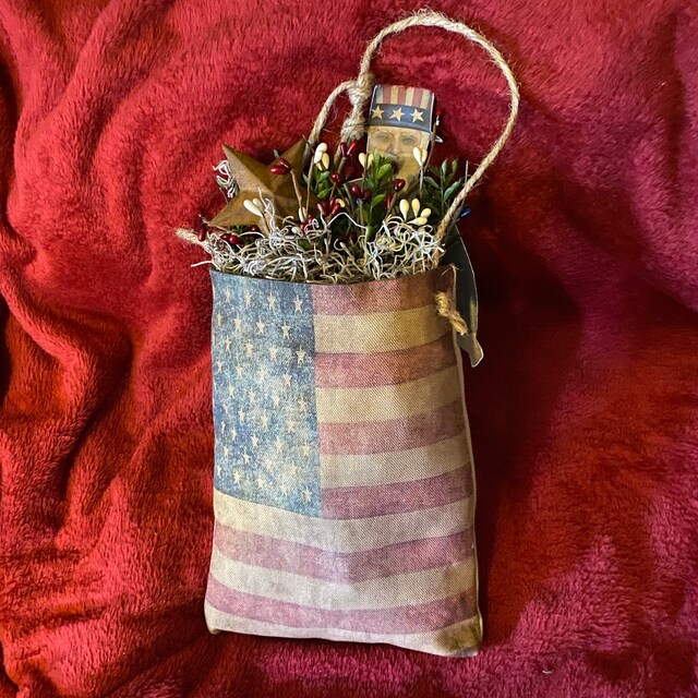 Beautiful Primitive Americana Bag Full of Goodies! - Etsy
