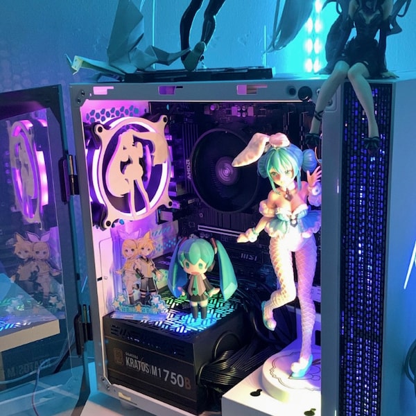 Miku Computer Fan Hatsune Miku Gaming Computer Fan Shroud / Grill / Cover - Vocaloid ...