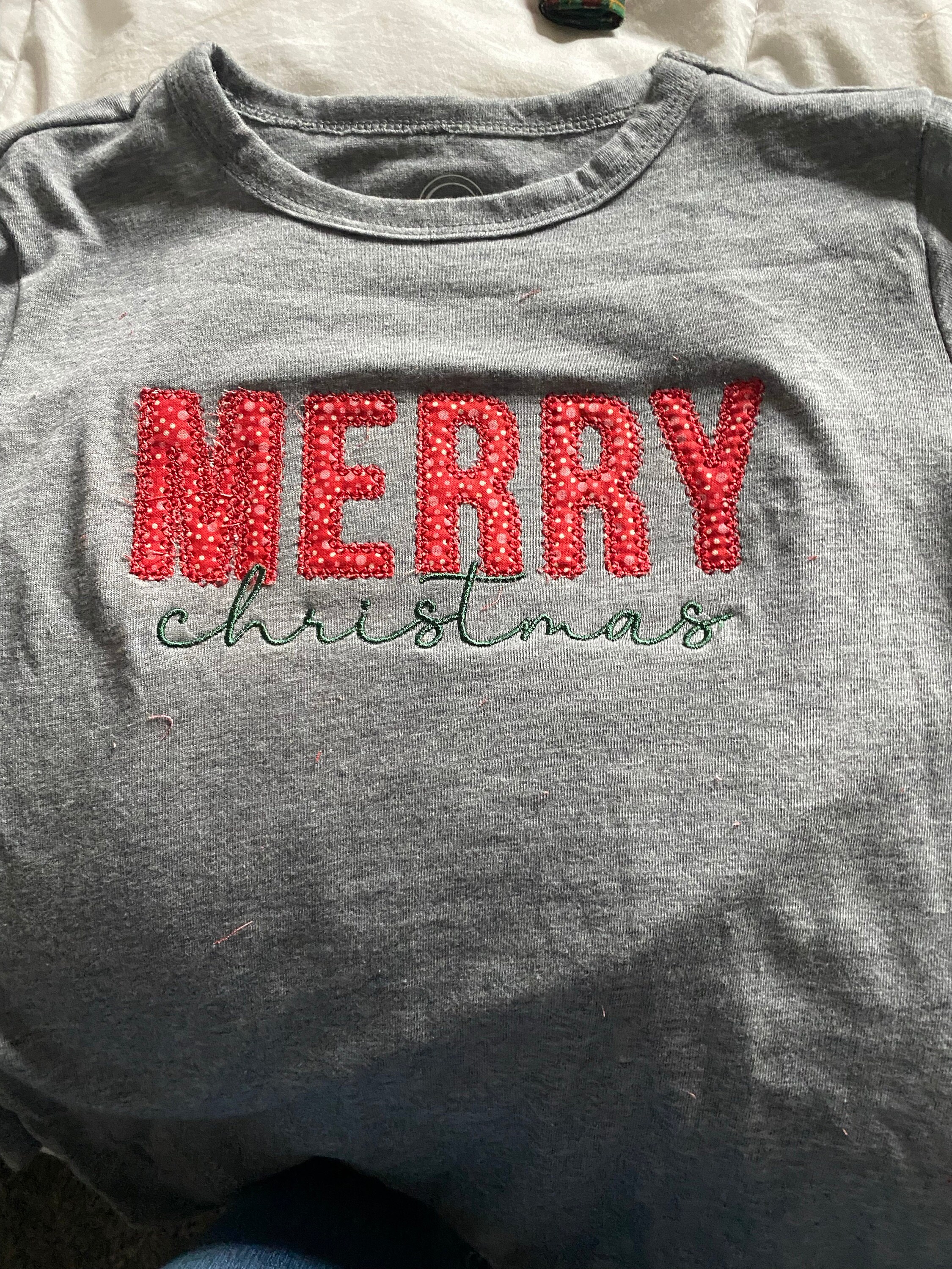 Customer photo for Rebecca - Embroidery font