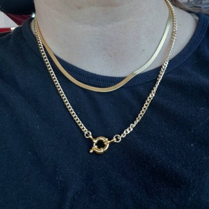 Swivel 14k Gold Filled Necklace // Lock // Charm | Etsy