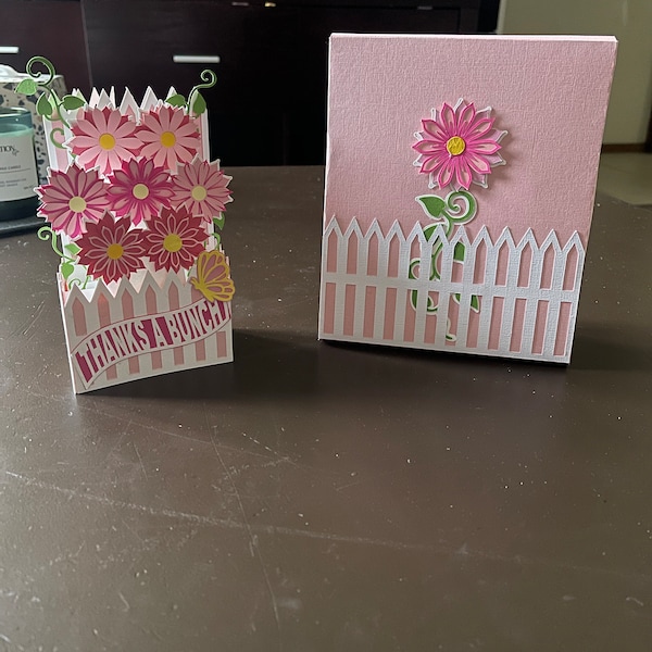 Whimsy Floral Garden Card in A Box 3D SVG - Etsy