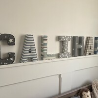 Fabric Letters, Name, Fabric Padded Letters, A-Z, Personalised, Initial ...