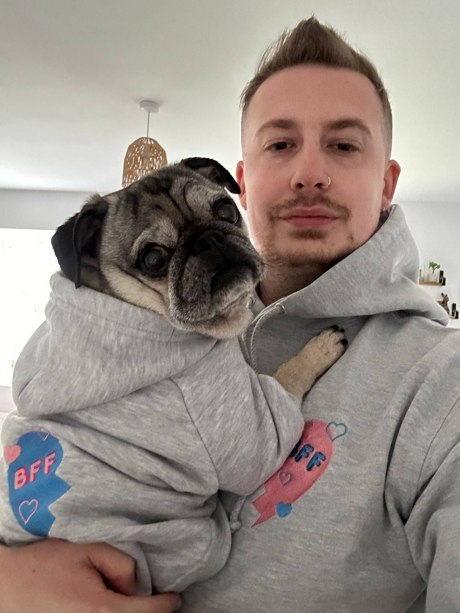 1 BFF Embroidered Dog & Human Matching Hoodies, Best Friend Dog Hoodie, My Dog is My Bestie, Best Friend Gift, Dog Lover Gift, Loungewear