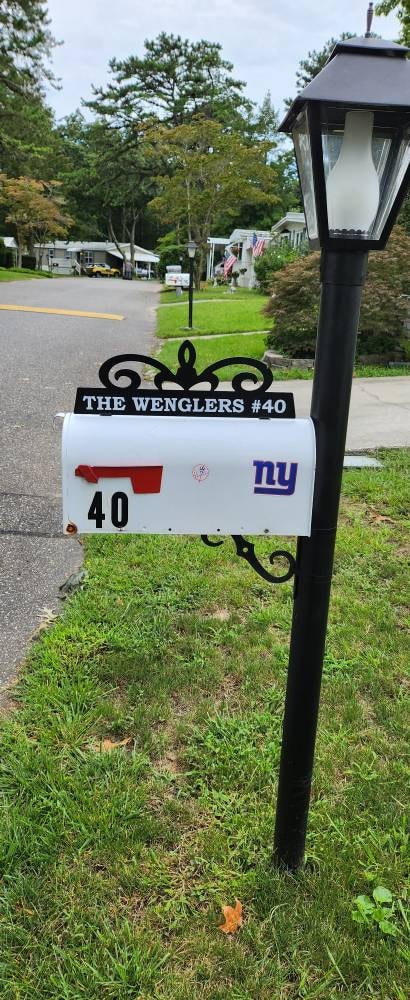 Customized Metal Mailbox Topper 17 Inches Wide - Does Not Include a Mailbox