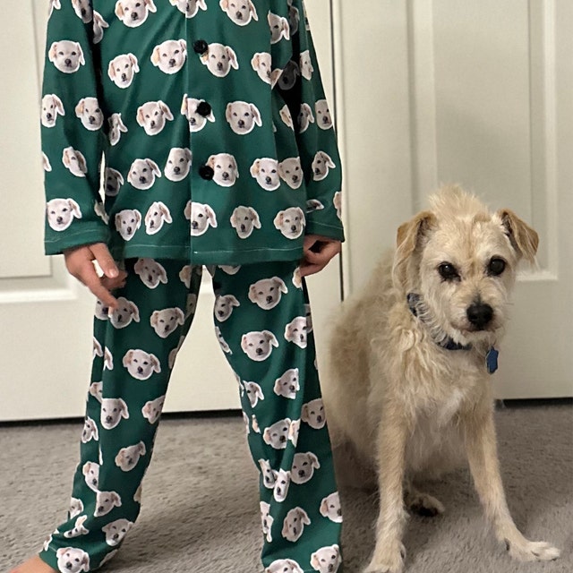 Photo Pajamas Custom Dog Face Pajamas Custom Pants Custom Dog Face