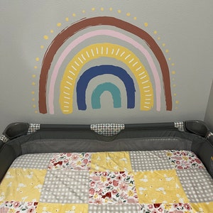 Large Rainbow Wall Decals Hand Drawn Rainbow Wall Sticker - Etsy Australia